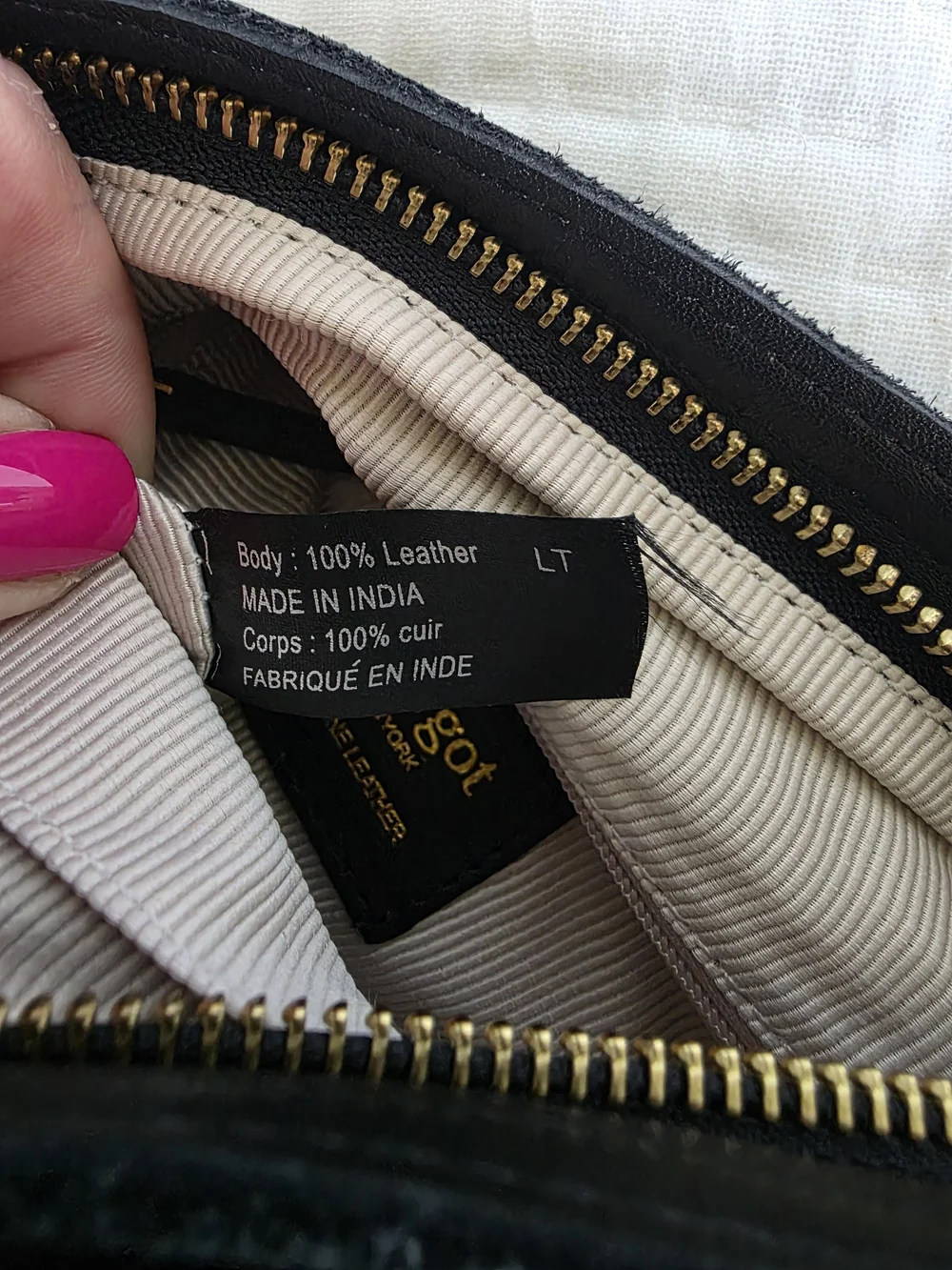 margot Black Leather Slim Messenger Crossbody Bag